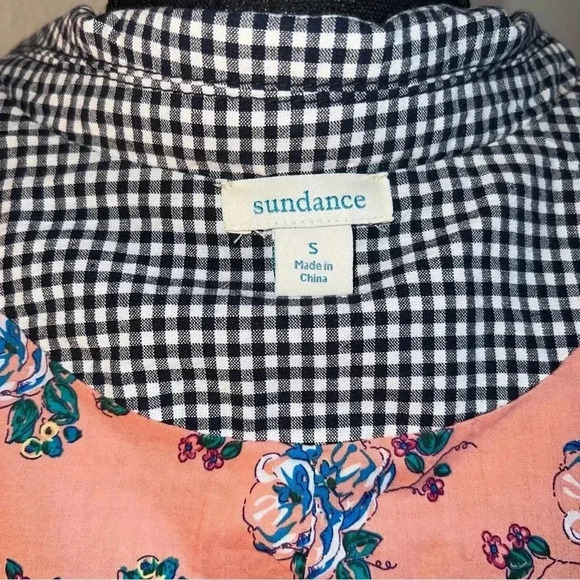 Sundance Women’s Embroidered Navy Gingham Tansy Blazer Size Small - Picture 11 of 16